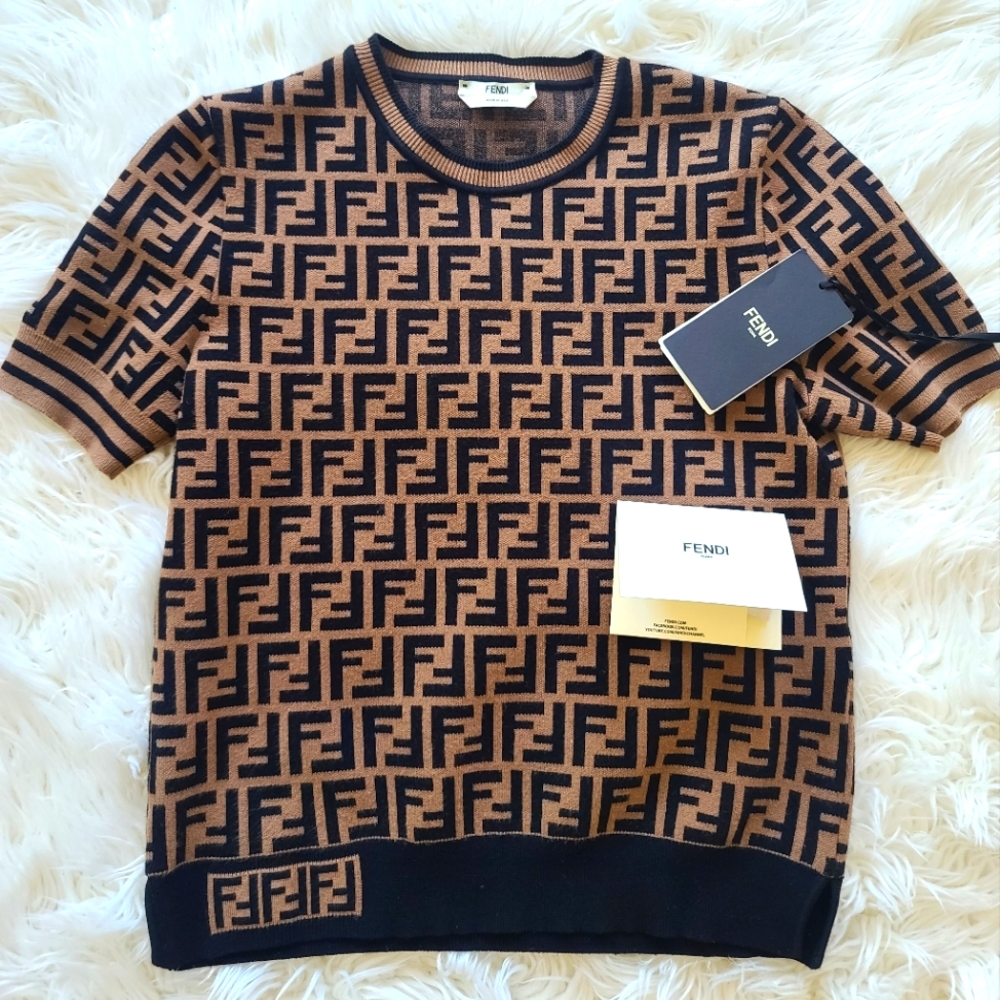 Fendi FF motif sweater, size 40